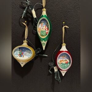 Hallmark Illuminations Ornaments Starlight Starbright Snowflake Snowball Diorama